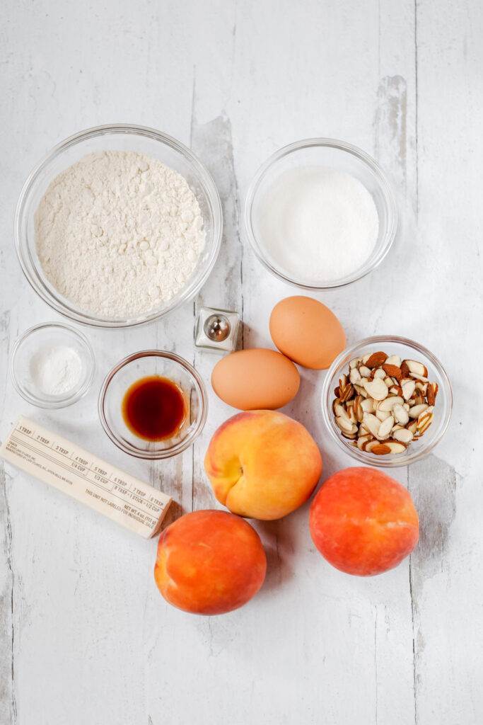 ingredients for peach cake