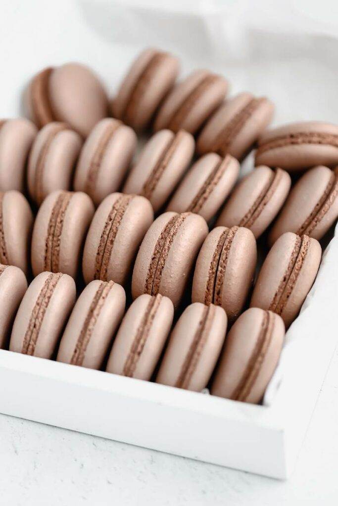 chocolate macarons shells recipe