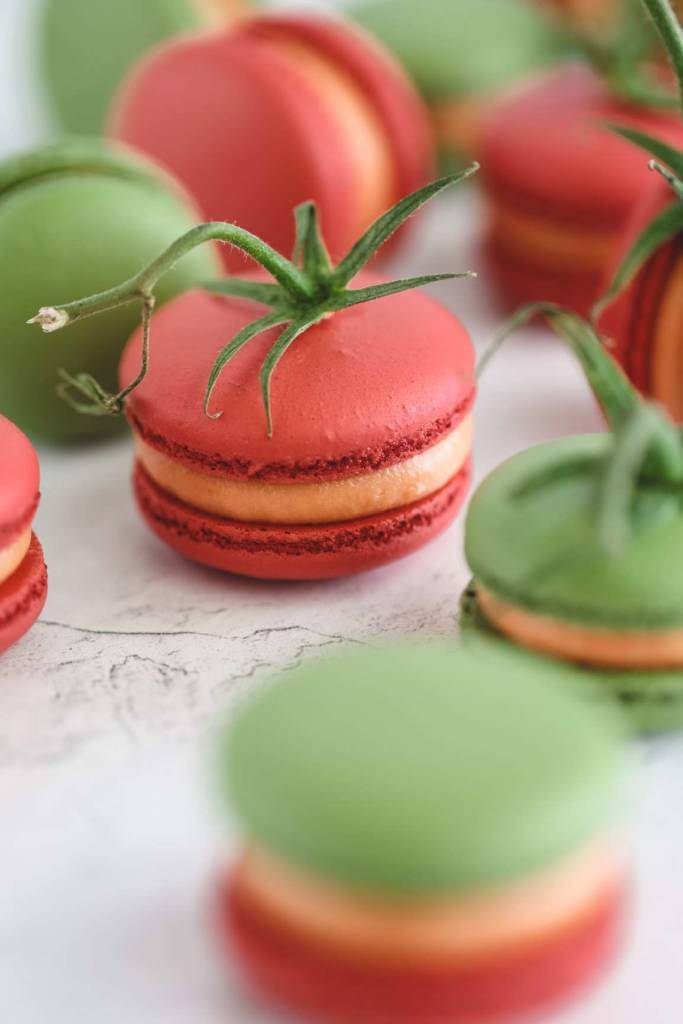 tomato macarons
