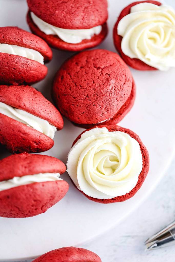 Red Velvet Whoopi Pies