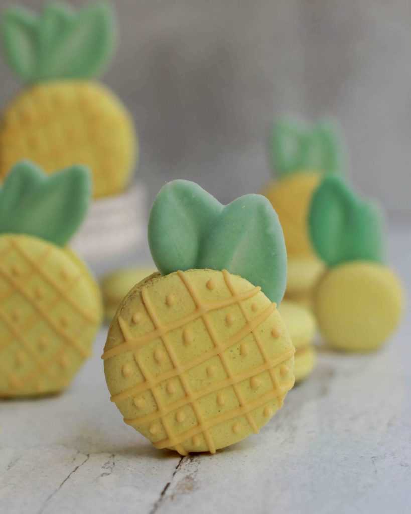 pina colada macarons