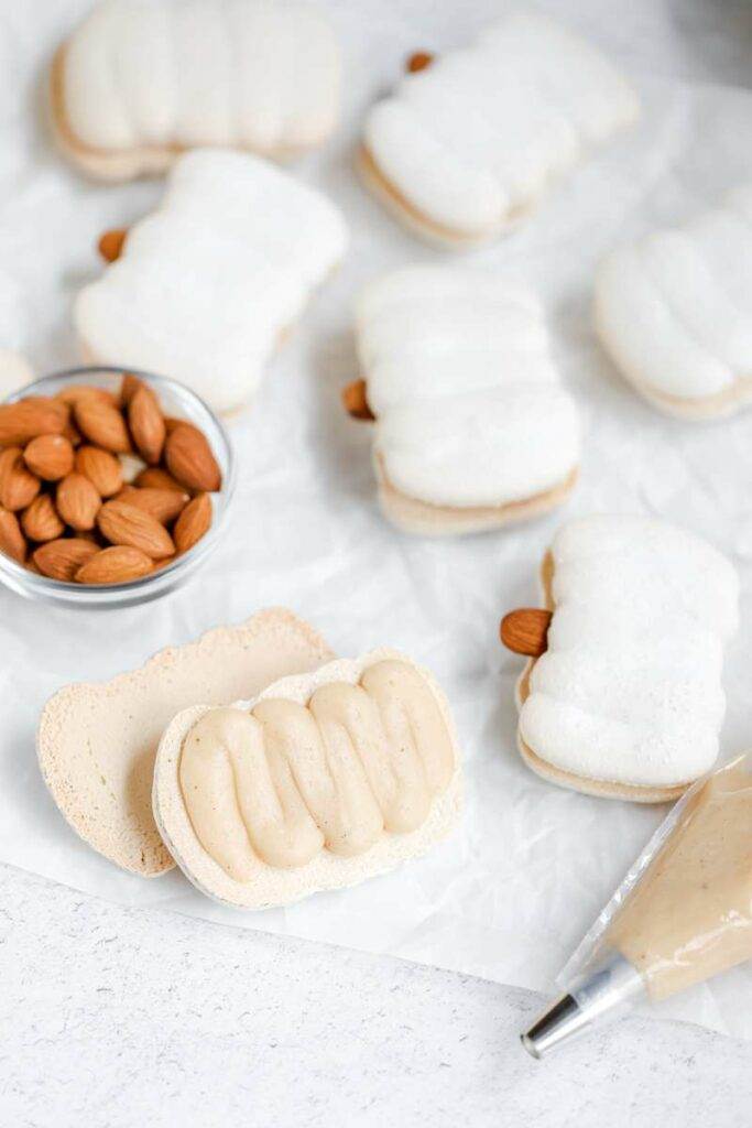 Pumpkin shaped macarons