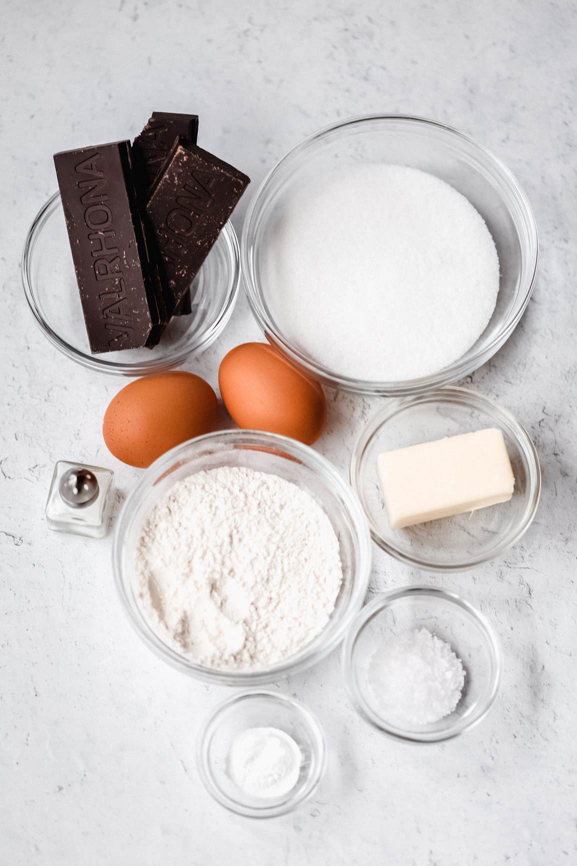 ingredients for chocolate brownie cookies